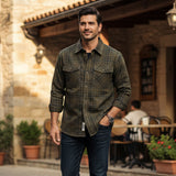 The Timbercrest Ridge Men’s Lightweight Checkered Cotton Shirt Jacket