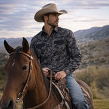 The Huntley Men’s Two Tone Patchwork Western Soft Denim Shirt