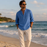 The Cedarfield Ridge Men’s Linen Lightweight Casual Summer Shirt