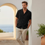 The Mayfair Men’s Relaxed Fit Textured Linen Blend Shirt