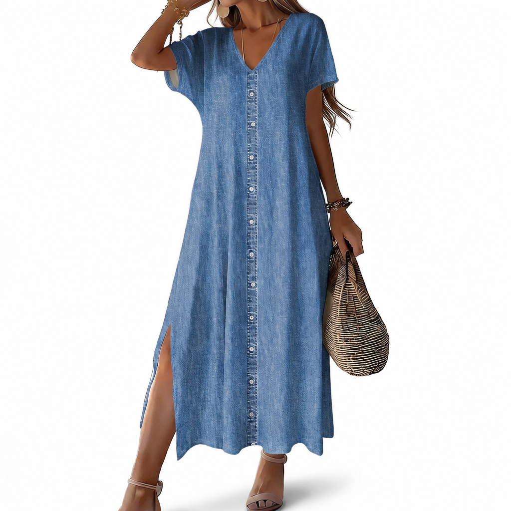 Léontine | Retro Denim Dress