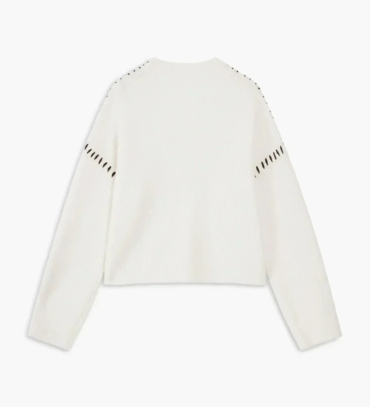 Nina ribstrikket sweater med høj hals fra Elsebeth København, styling med jeans