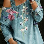 Loane | Off-the-Shoulder Denim Top – view 2