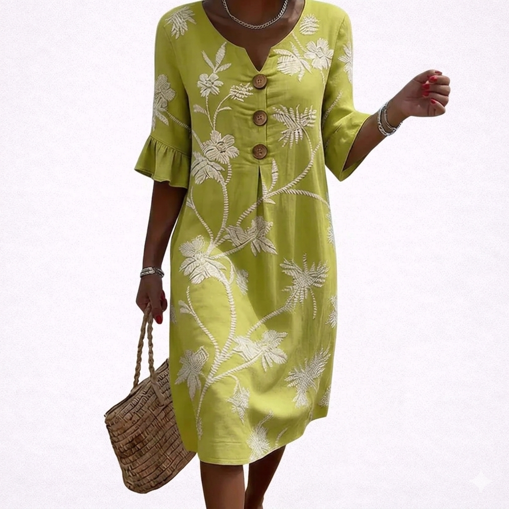 Lucie - Women's Casual Dress with Floral Patterns.