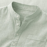 The Ashbrook Ridge Men’s Soft Cotton Linen Henley Shirt