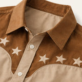 The Linfield Men’s Two-Tone Patchwork Western Trendy Denim Shirt