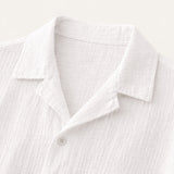 The Oxford Men’s Turn Down Collar Trendy Loose Fit Button-Up Shirt