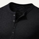 The Berkshire Men’s Casual Button Neck Henley Cotton T-Shirt
