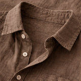 The Knightsbridge Men’s Lightweight Stand Collar Cotton Linen Shirt