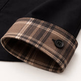 The Amelia Men’s Casual Button Up Dress with Plaid Collar & Cuffs