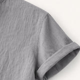 The Regent Men’s Summer Cotton Linen Henley Shirt
