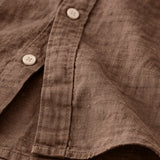 The Knightsbridge Men’s Lightweight Stand Collar Cotton Linen Shirt