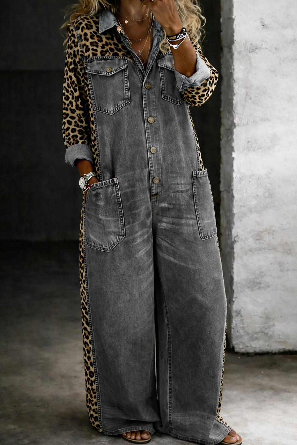 Maelle | Denim Shirt Jumpsuit – view 6