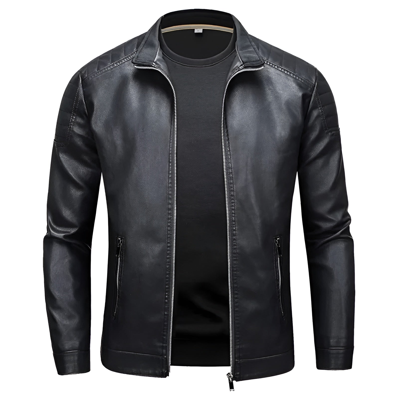 Bastien™ | Collared Leather Jacket