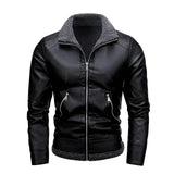 Léo™ | Stylish Leather Jacket Featuring Cozy Fleece Lining