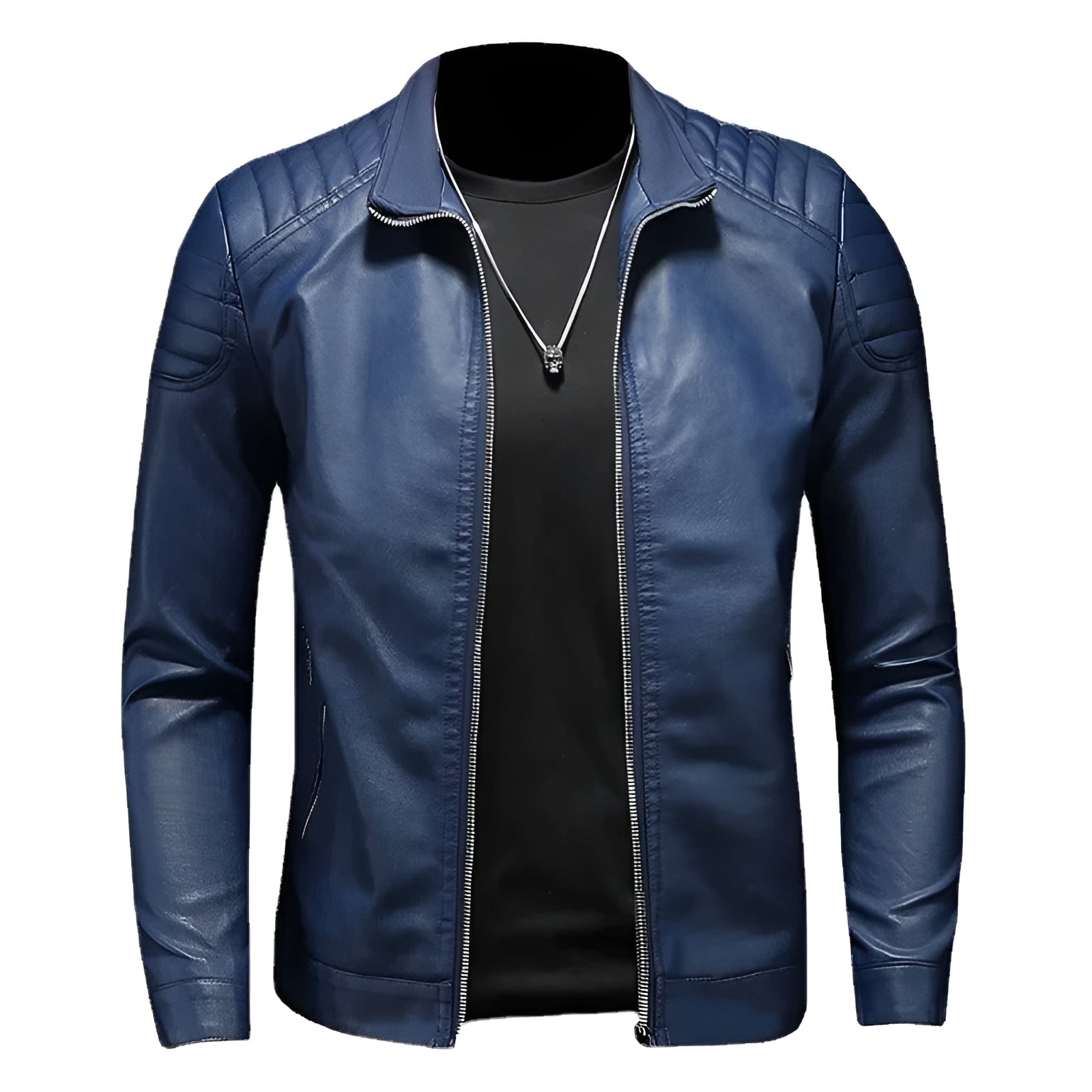 Bastien™ | Collared Leather Jacket