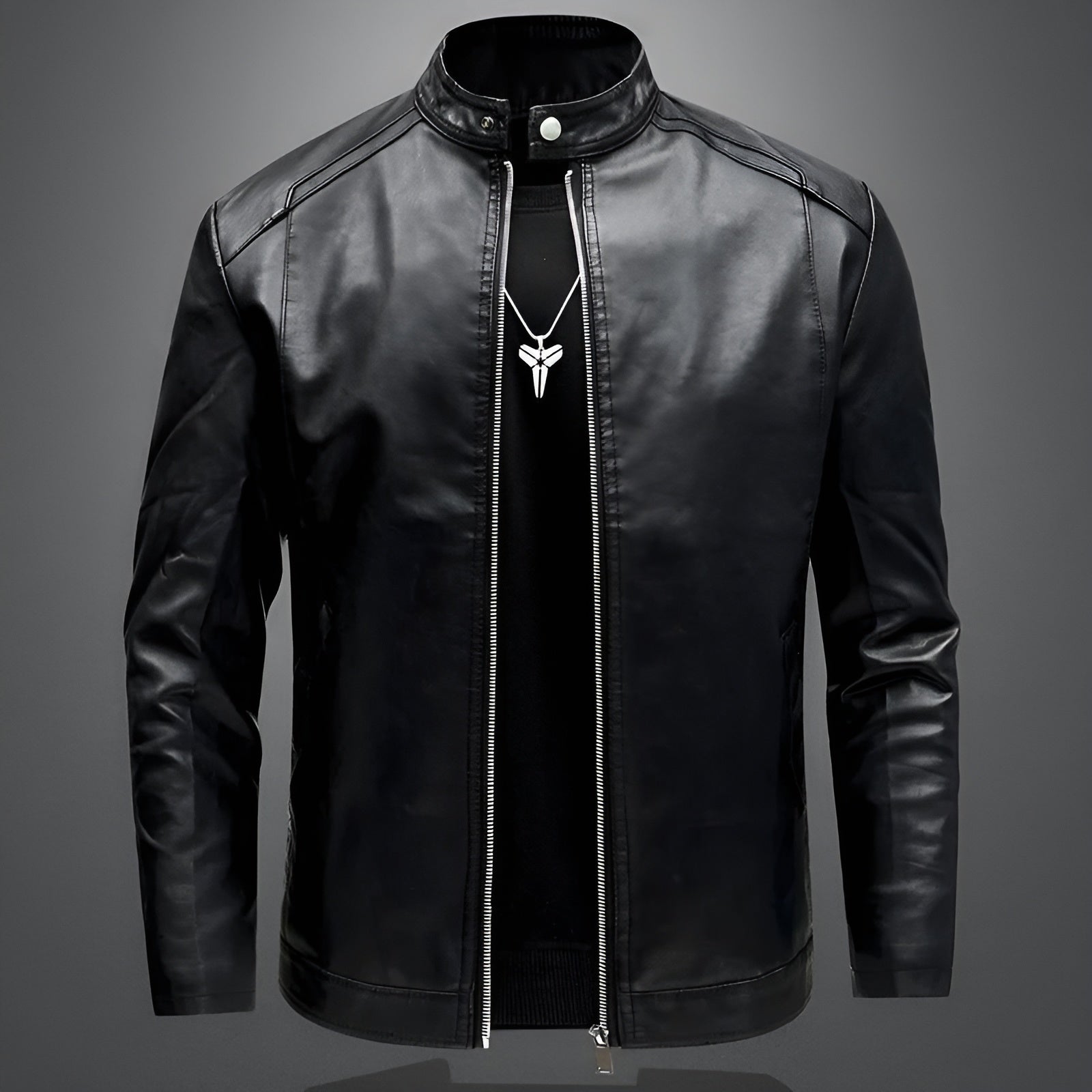 Alexandre™ | Stylish Men's Leather Biker Jacket