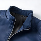 Bastien™ | Collared Leather Jacket