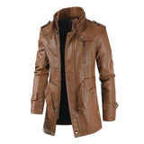 Adrien™ | Stylish Long Leather Coat for Men
