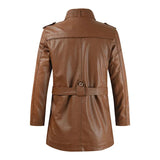 Adrien™ | Stylish Long Leather Coat for Men