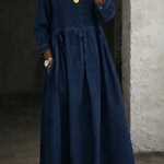 Manon | Denim Dress with Peter Pan Collar – view 3