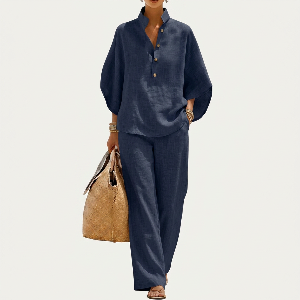 Maribel™ | Batwing Sleeve Set and Wide-Leg Trousers