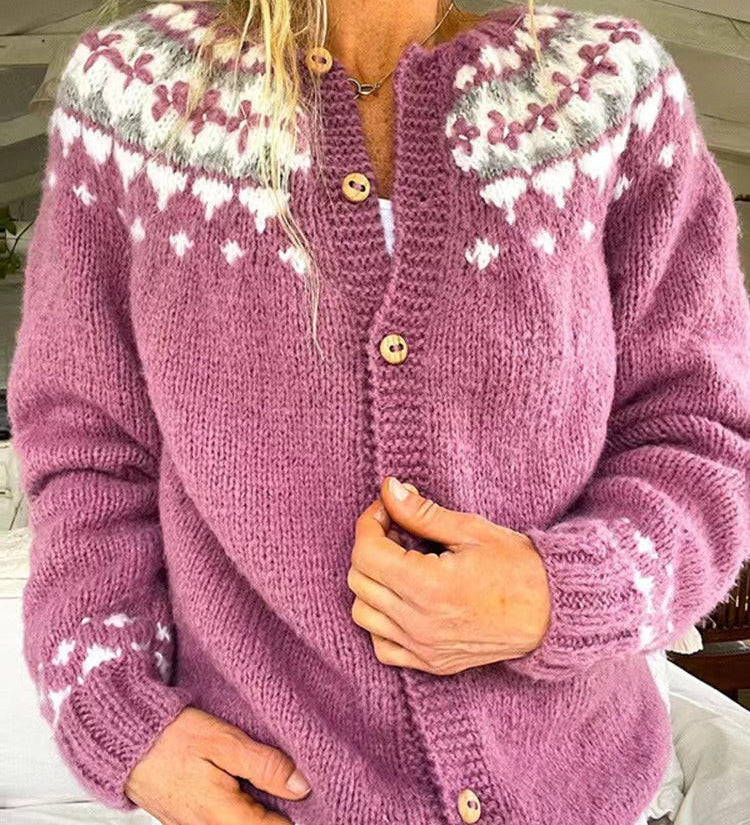 Mia vintage Icelandic cardigan for women, view 2