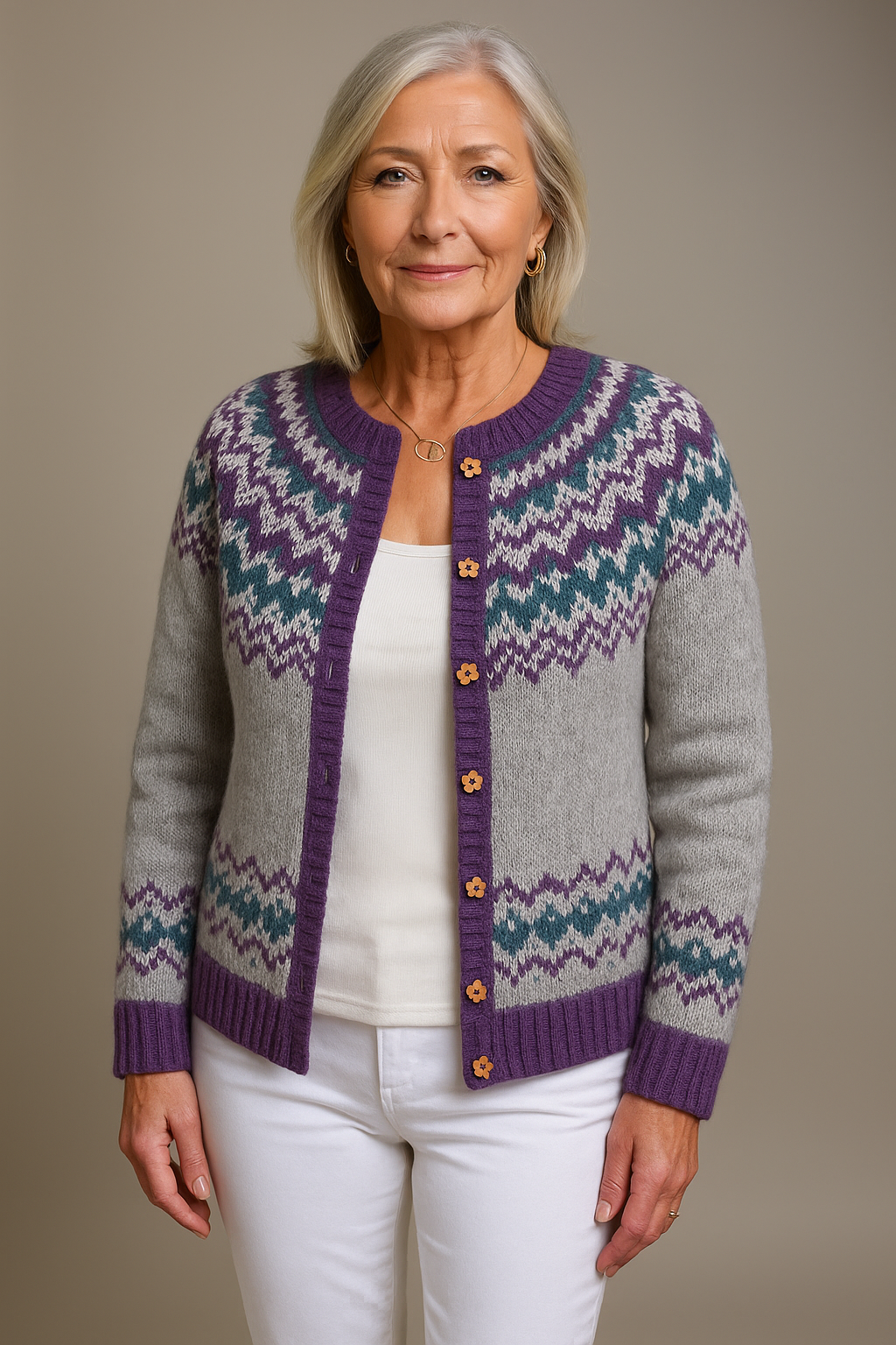 Naomi vintage Icelandic cardigan for women | Ellie Dublin