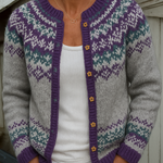 Naomi vintage Icelandic cardigan for women, view 2