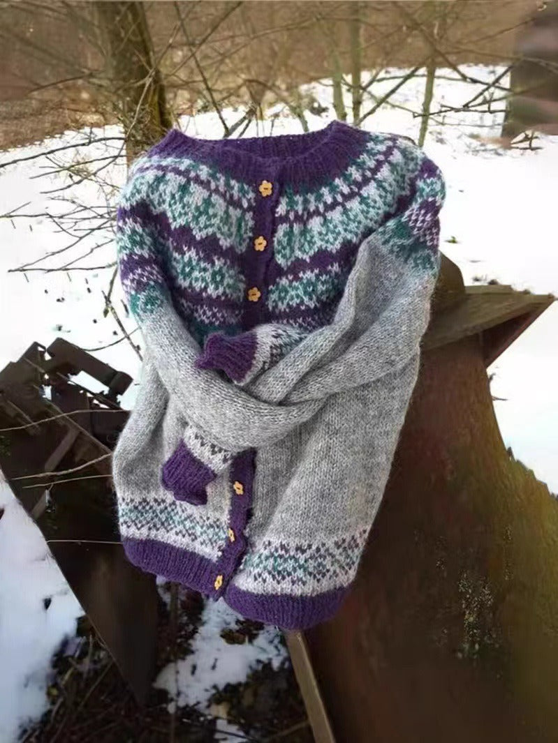 Naomi vintage Icelandic cardigan for women, view 3