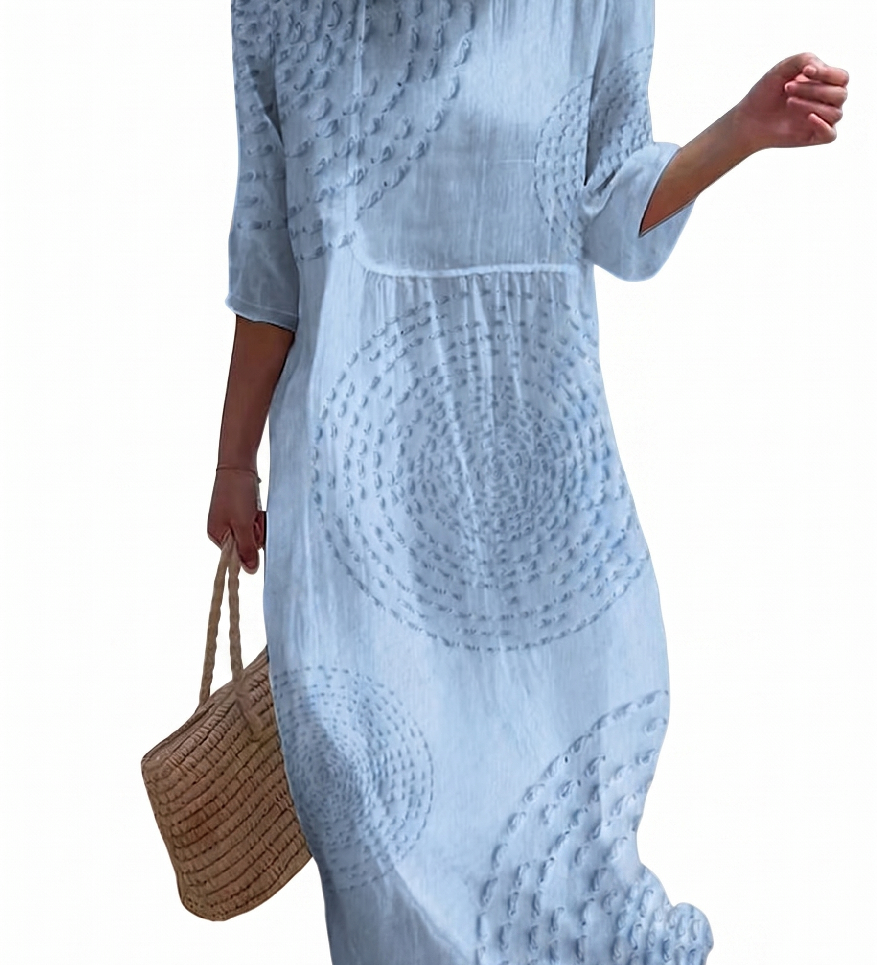 Océane - Casual Embroidered Dress for Women.