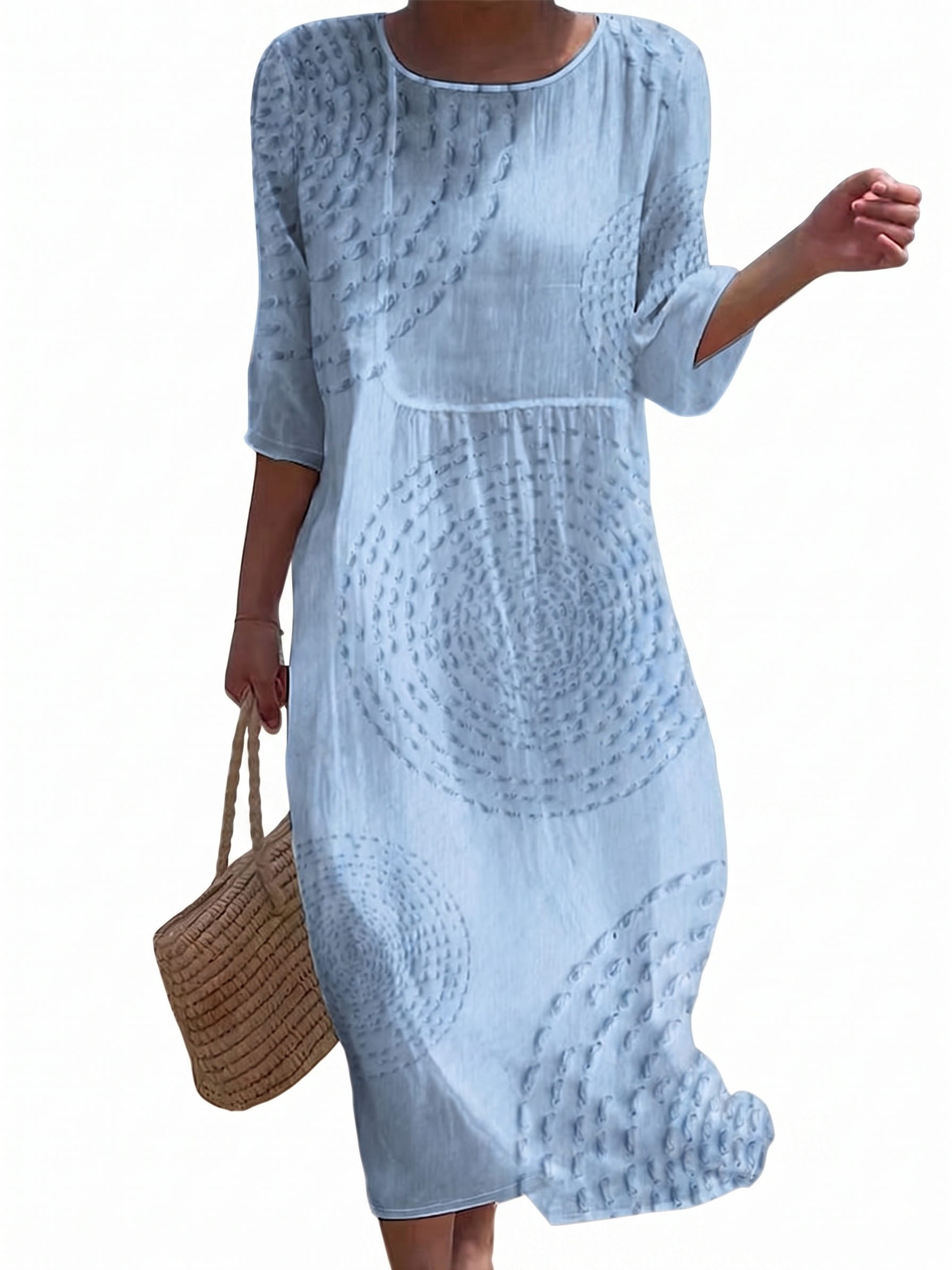 Océane - Casual Embroidered Dress for Women.