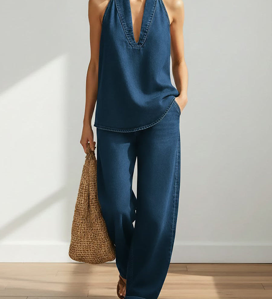 Adrienne | Vintage Denim Two-Piece Set