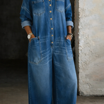 Pernelle | Denim Jumpsuit with Off-the-Shoulder Design – view 2
