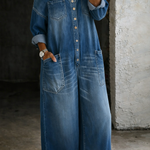 Pernelle | Denim Jumpsuit with Off-the-Shoulder Design – view 5