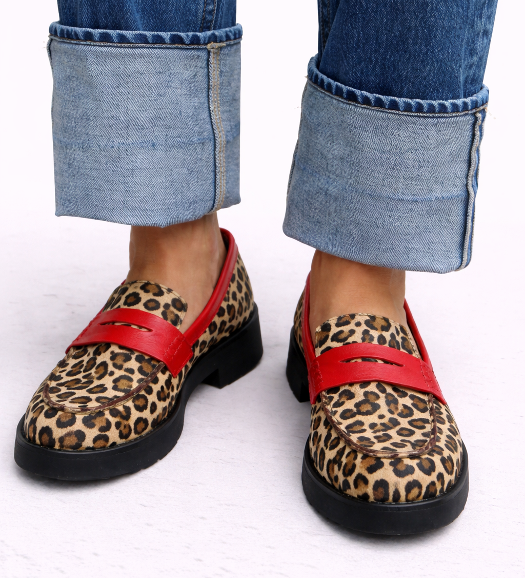 Roxie - Animal Print Loafers