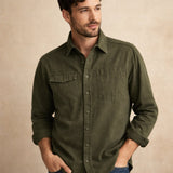 The Highwood Men’s Cotton Washed Canvas Shirt Jacket
