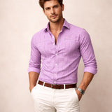 The Stratford Men’s Breathable Striped Wrinkle Resistant Shirt