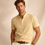 The Meadowbrook Ridge Men's Lightweight Linen Summer Trendy Button-Up Shirt
