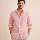 The Brookhaven Hill Men’s Cotton Linen Summer Beach Shirt