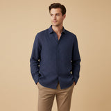 The Kensington Men’s Lightweight Loose Fit Linen Button-Up Shirt