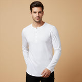 The Berkshire Men’s Casual Button Neck Henley Cotton T-Shirt