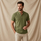 The Glencrest Ridge Men's Soft Linen Summer Casual Button-Up Shirt
