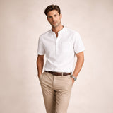 The Ashbrook Ridge Men’s Soft Cotton Linen Henley Shirt