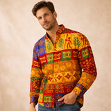 The Briarstone Park Men’s Two Tone Patchwork Western Lightweight Denim Shirt