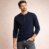 The Meadowcrest Hill Men’s Breathable Cotton Blend Henley Shirt