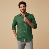The Knightsbridge Men’s Lightweight Stand Collar Cotton Linen Shirt