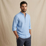 The Ridgebrook Park Men's Breathable Linen Summer Casual Button-Up Shirt