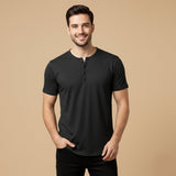 The Bathwick Men’s Breathable Henley Collar Summer T-Shirt