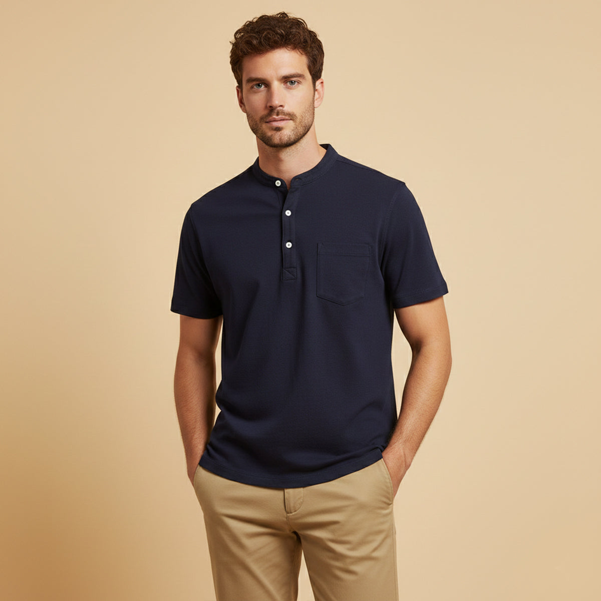 The Piccadilly Men’s Soft Summer Basic Shirt with Chest Pocket